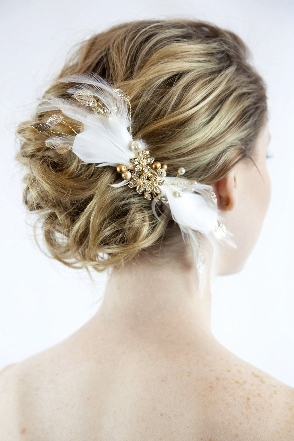 Bridal Feather Hair Clip Sissily Designs