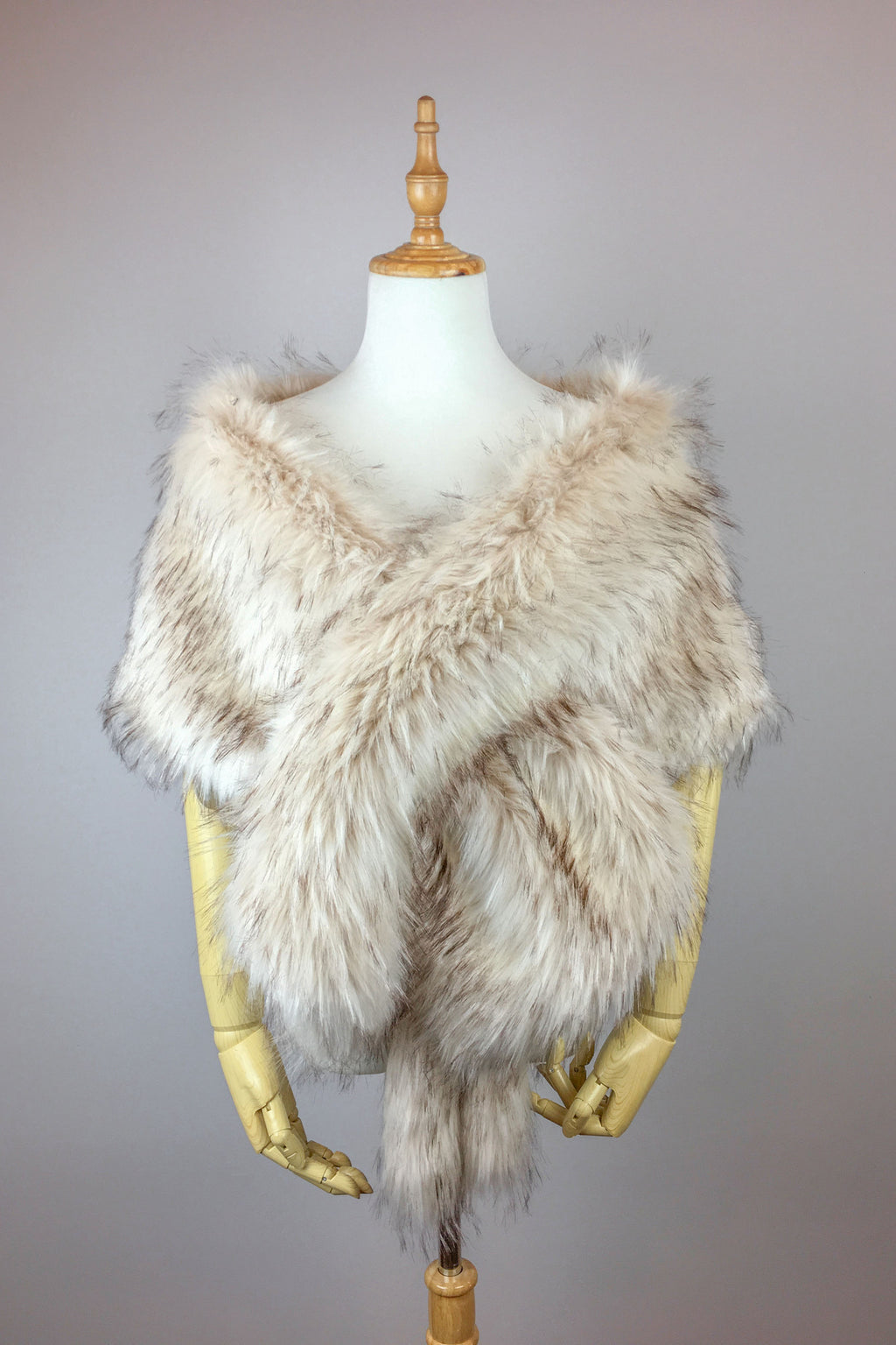 Vintage faux hot sale fur shawl