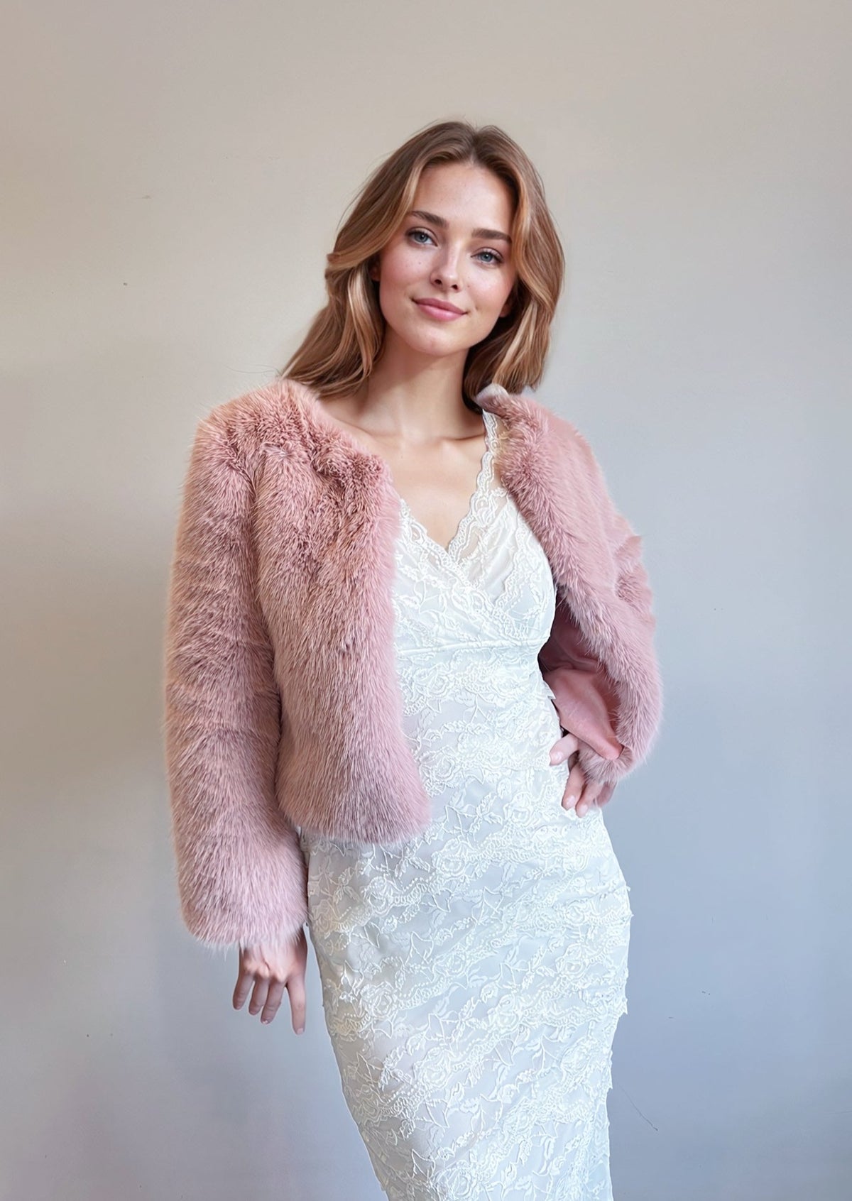 Pink bridal authentic jacket