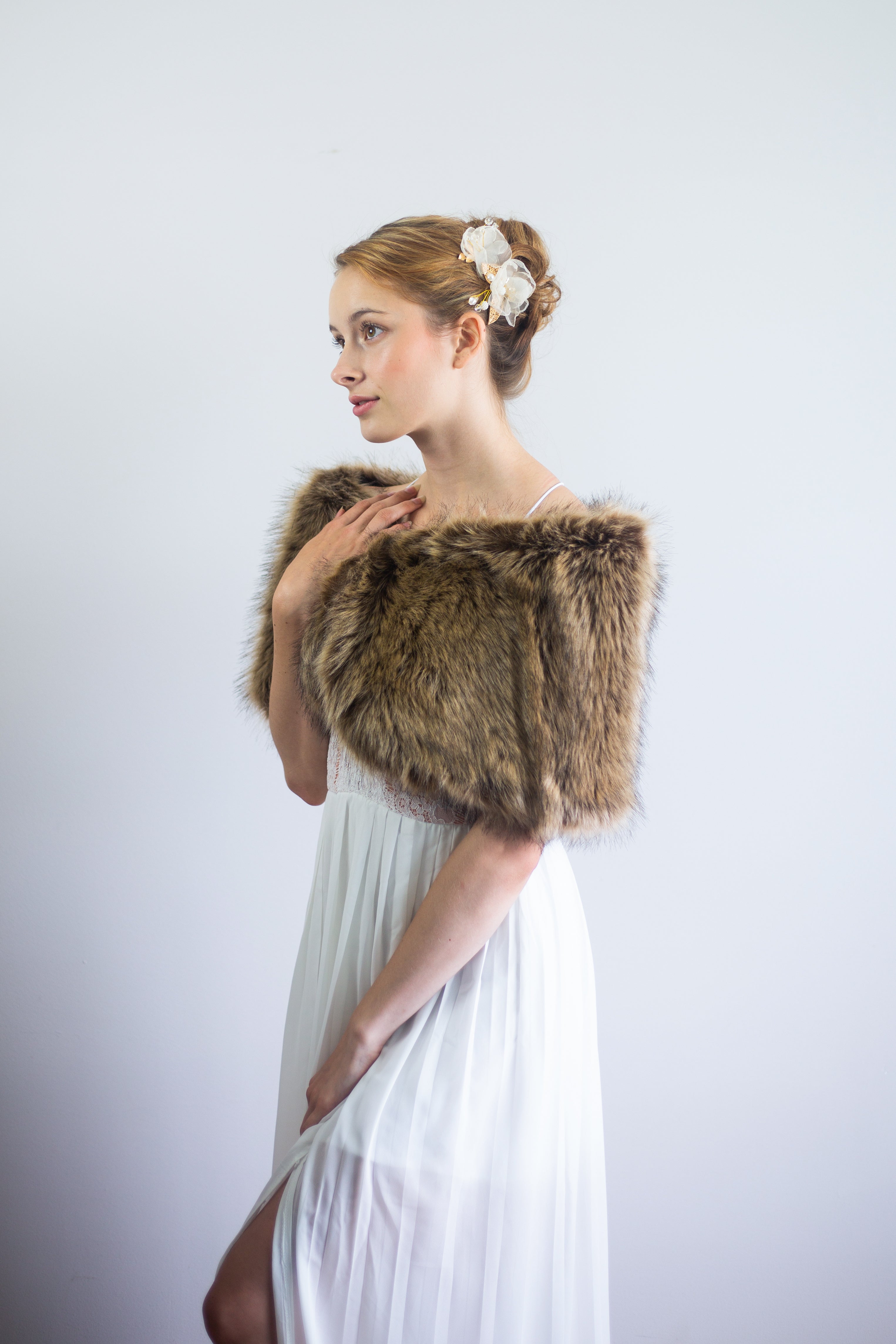 Brown Fur Wrap (Serena Brw03) – Sissily Designs