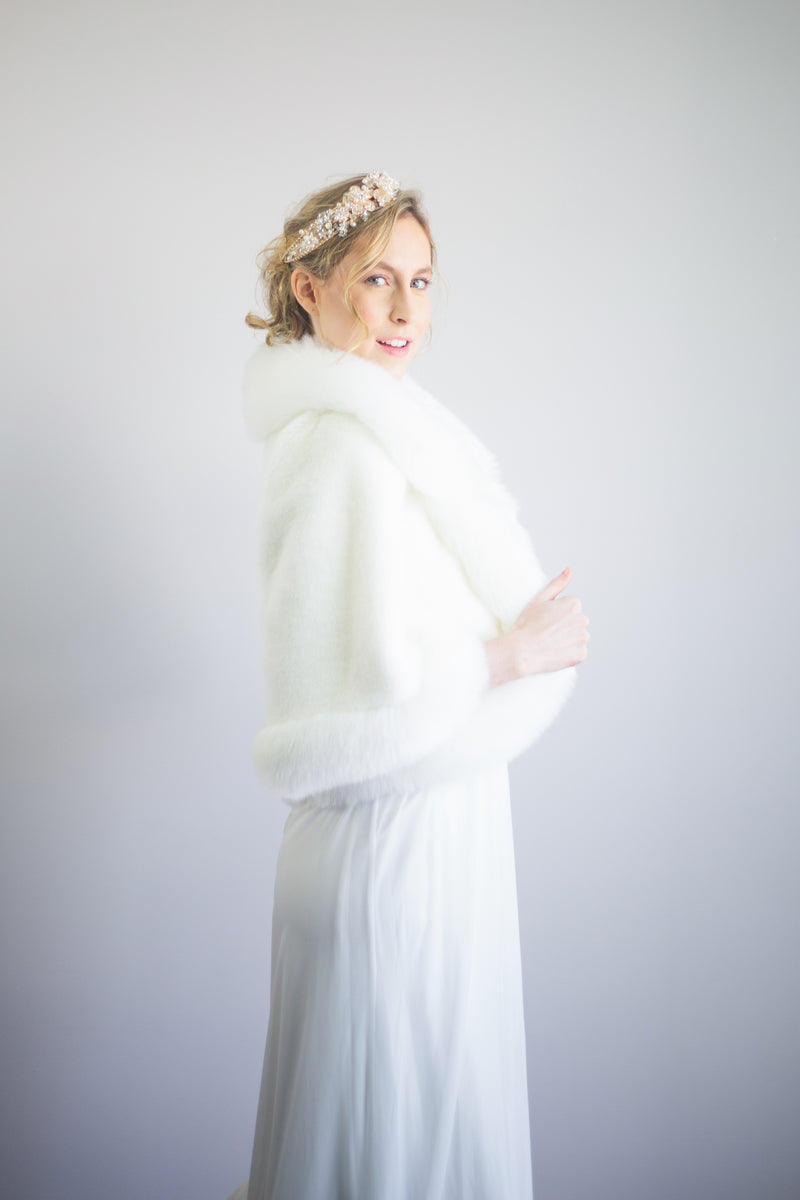 Ivory White Fur Jacket (Chole Wht01) – Sissily Designs