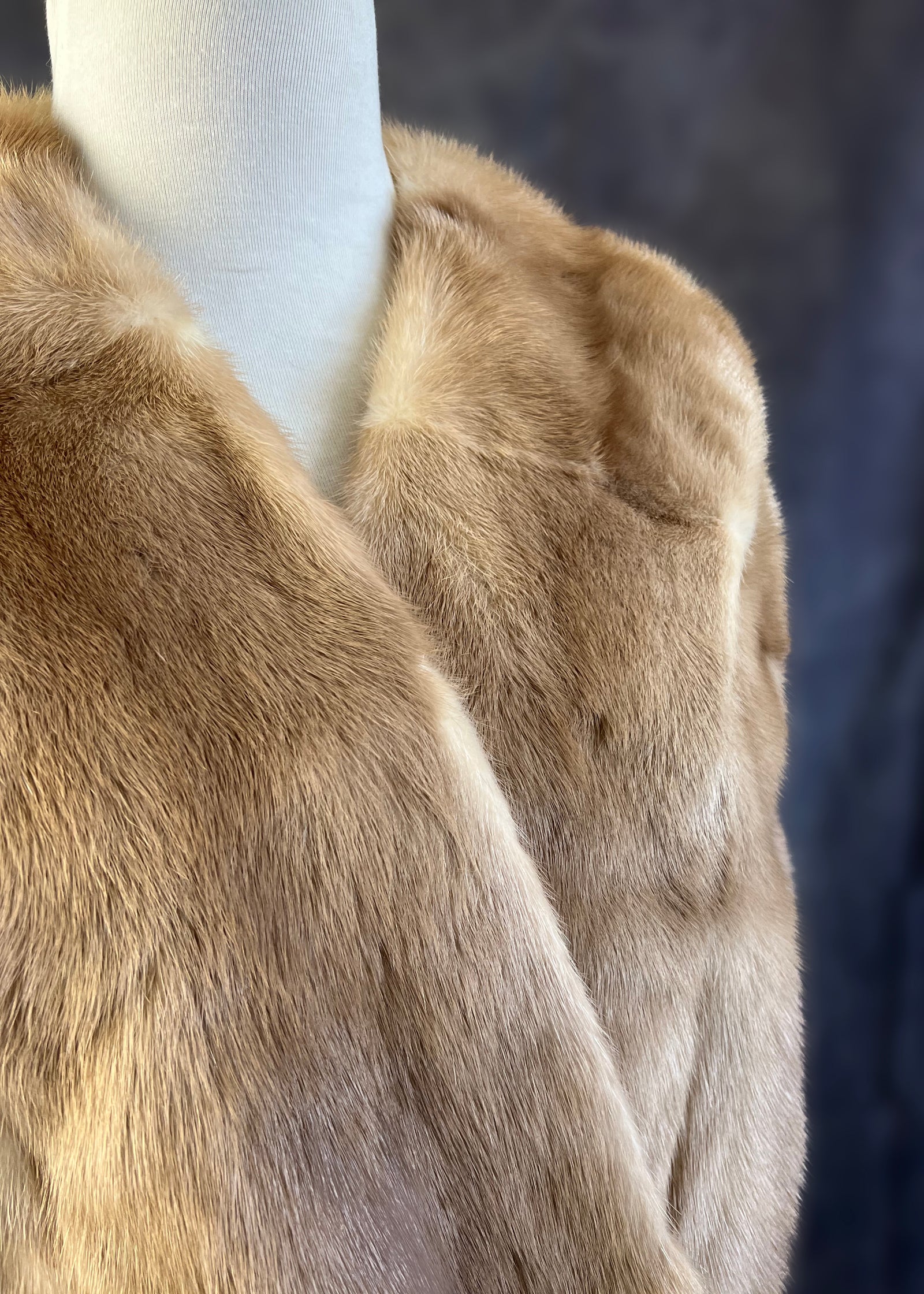 Vintage Mink Fur Stole 2024 / Shoulder Wrap